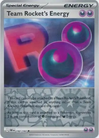 Team Rocket's Energy 182/182 (SV10: Destined Rivals)  - Reverse Holofoil | Good Games Morley