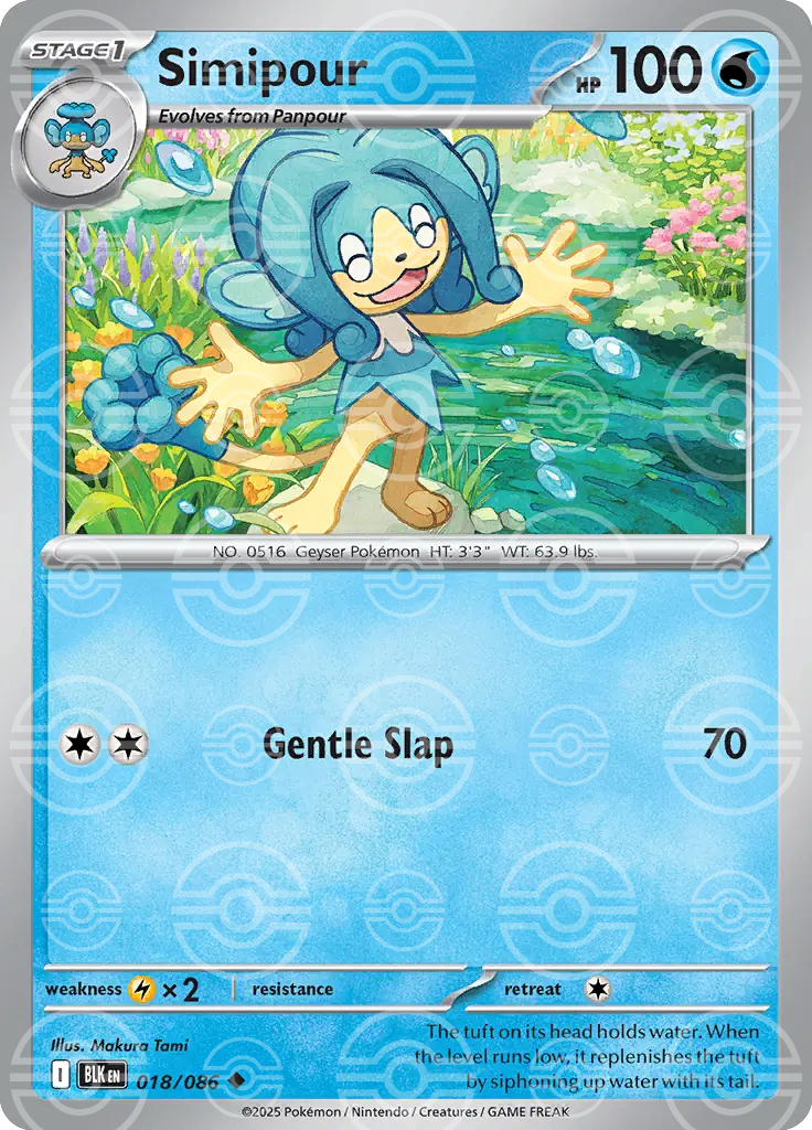 Simipour 018/086 (SV: Black Bolt)  - Poke Ball Holofoil | Good Games Morley