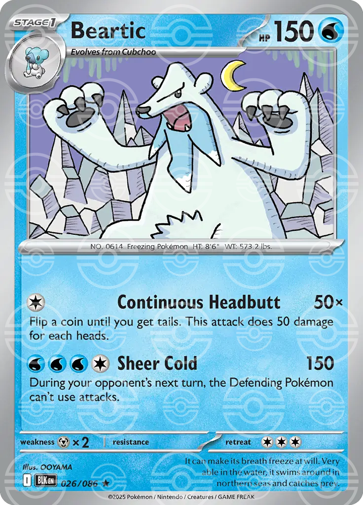 Beartic 026/086 (SV: Black Bolt)  - Poke Ball Holofoil | Good Games Morley