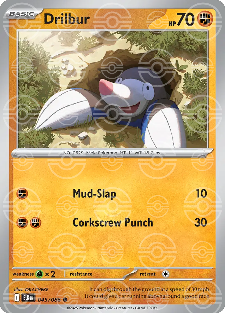 Drilbur 045/086 (SV: Black Bolt)  - Poke Ball Holofoil | Good Games Morley