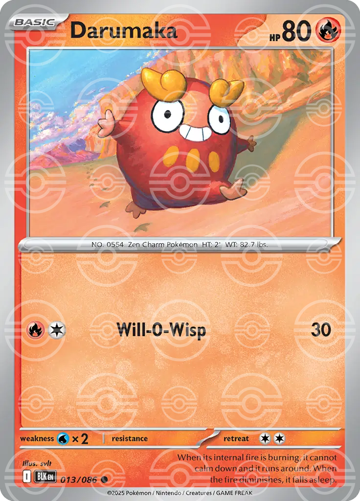 Darumaka 013/086 (SV: Black Bolt)  - Poke Ball Holofoil | Good Games Morley