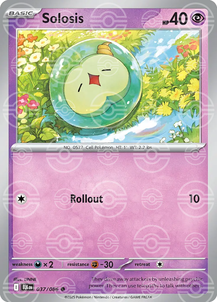 Solosis 037/086 (SV: Black Bolt)  - Poke Ball Holofoil | Good Games Morley