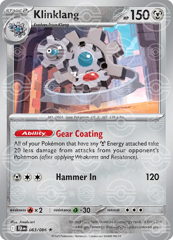 Klinklang 063/086 (SV: Black Bolt)  - Poke Ball Holofoil | Good Games Morley