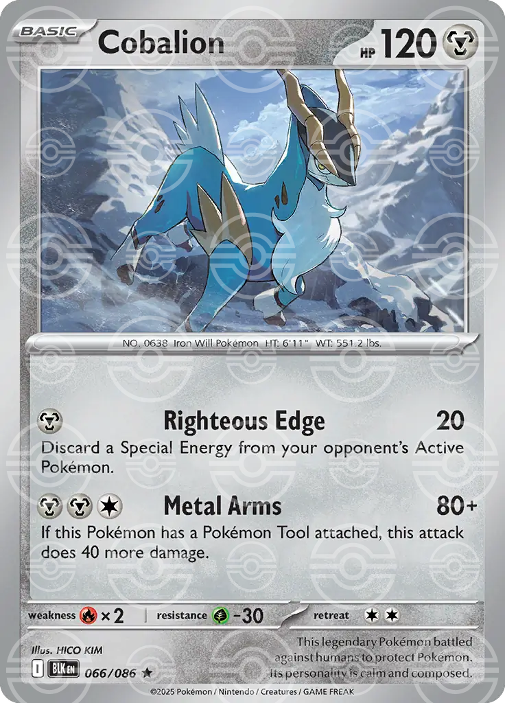 Cobalion 066/086 (SV: Black Bolt)  - Poke Ball Holofoil | Good Games Morley