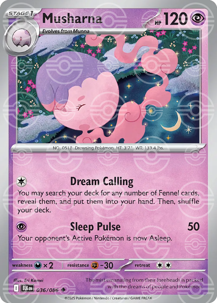 Musharna 036/086 (SV: Black Bolt)  - Poke Ball Holofoil | Good Games Morley