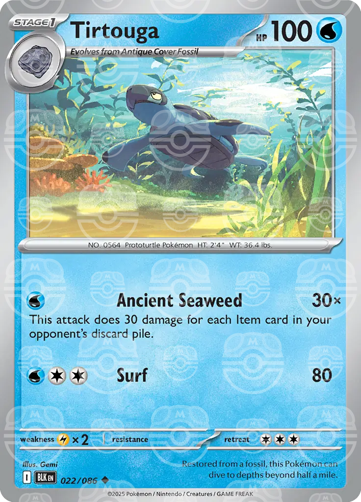Tirtouga 022/086 (SV: Black Bolt)  - Master Ball Holofoil | Good Games Morley