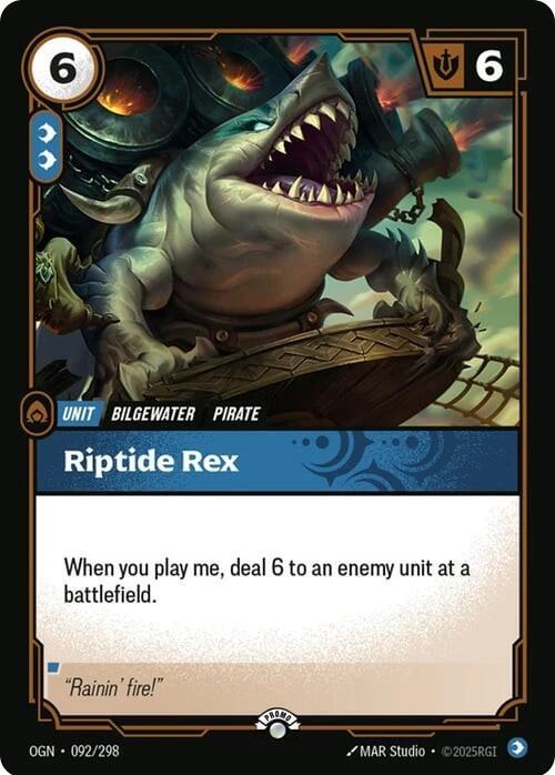 Riptide Rex 092/298 (Riftbound Organized Play Promotional Cards)  - Foil | Good Games Morley