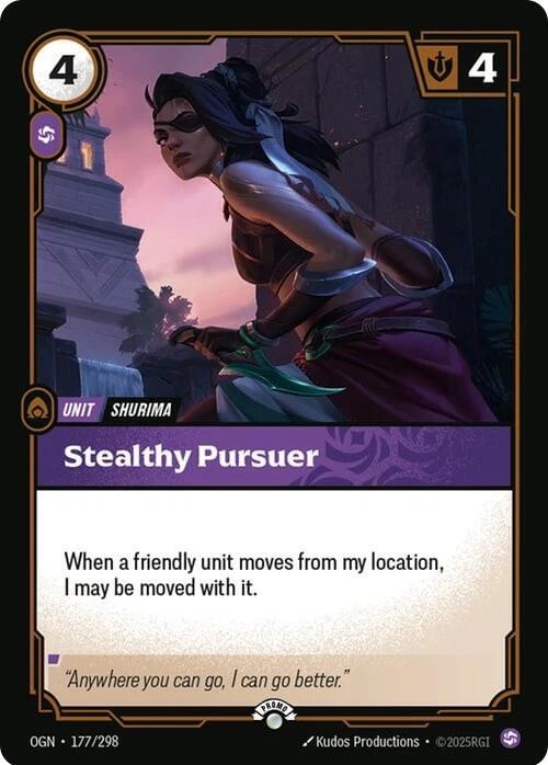 Stealthy Pursuer 177/298 (Riftbound Organized Play Promotional Cards)  - Foil | Good Games Morley