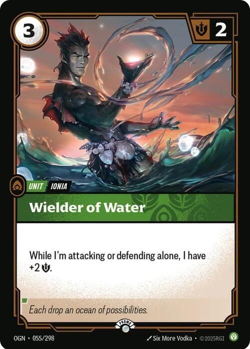 Wielder of Water 055/298 (Riftbound Organized Play Promotional Cards)  - Foil | Good Games Morley