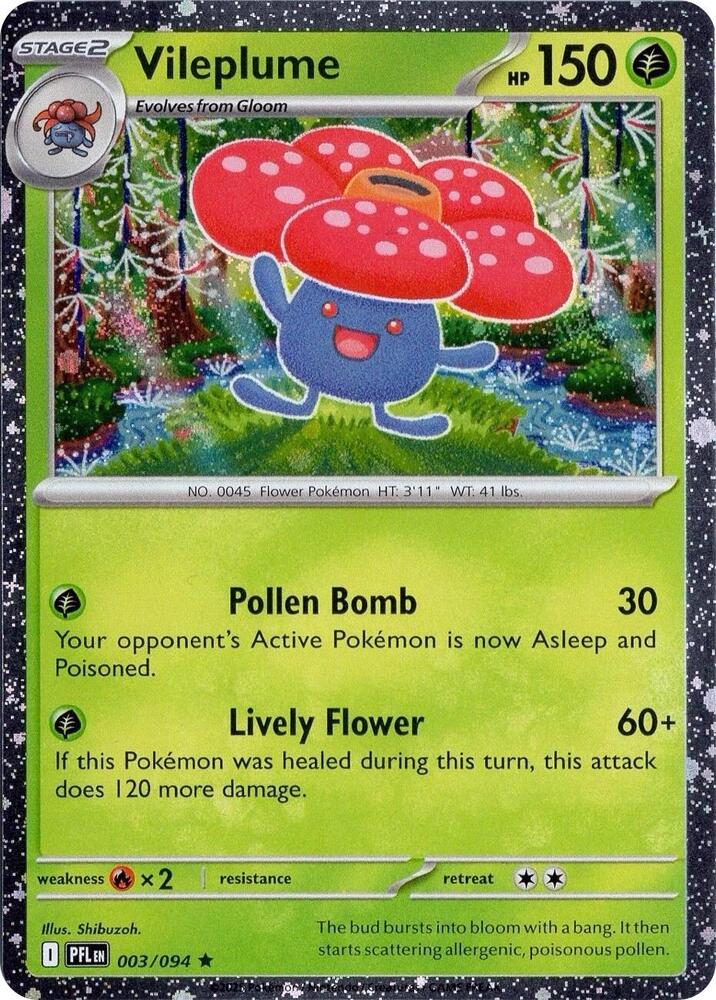 Vileplume 003/094 (Miscellaneous Cards & Products)  - Cosmo Holofoil | Good Games Morley