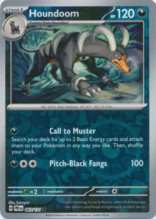 Houndoom 063/131 (SV: Prismatic Evolutions)  - Reverse Holofoil | Good Games Morley