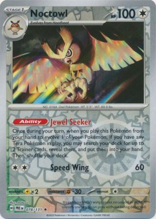 Noctowl 078/131 (SV: Prismatic Evolutions)  - Reverse Holofoil | Good Games Morley