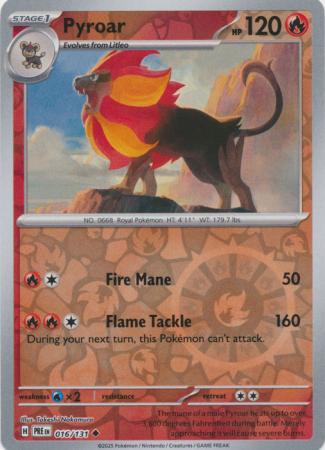 Pyroar 016/131 (SV: Prismatic Evolutions)  - Reverse Holofoil | Good Games Morley