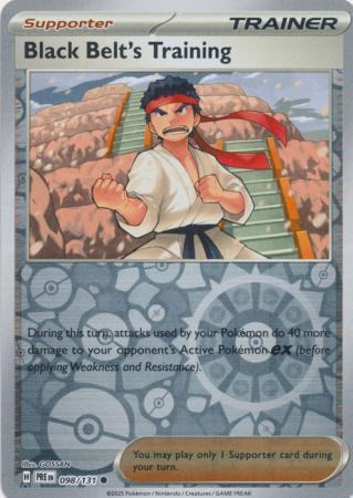 Black Belt's Training 098/131 (SV: Prismatic Evolutions)  - Reverse Holofoil | Good Games Morley
