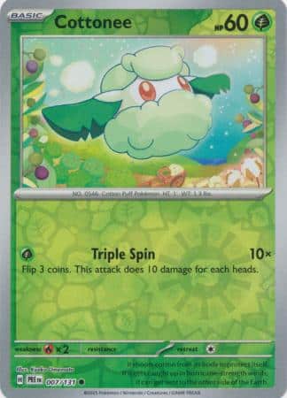 Cottonee 007/131 (SV: Prismatic Evolutions)  - Reverse Holofoil | Good Games Morley