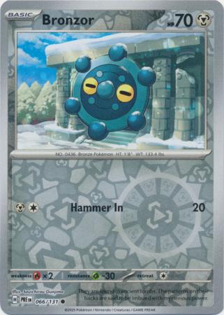 Bronzor 066/131 (SV: Prismatic Evolutions)  - Reverse Holofoil | Good Games Morley