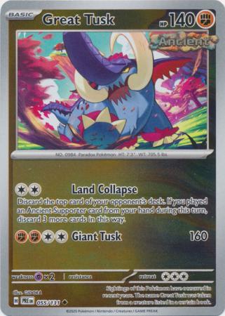 Great Tusk 055/131 (SV: Prismatic Evolutions)  - Reverse Holofoil | Good Games Morley