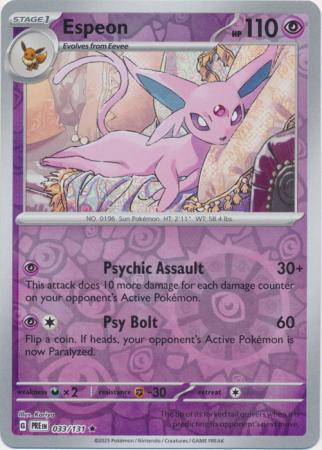 Espeon 033/131 (SV: Prismatic Evolutions)  - Reverse Holofoil | Good Games Morley