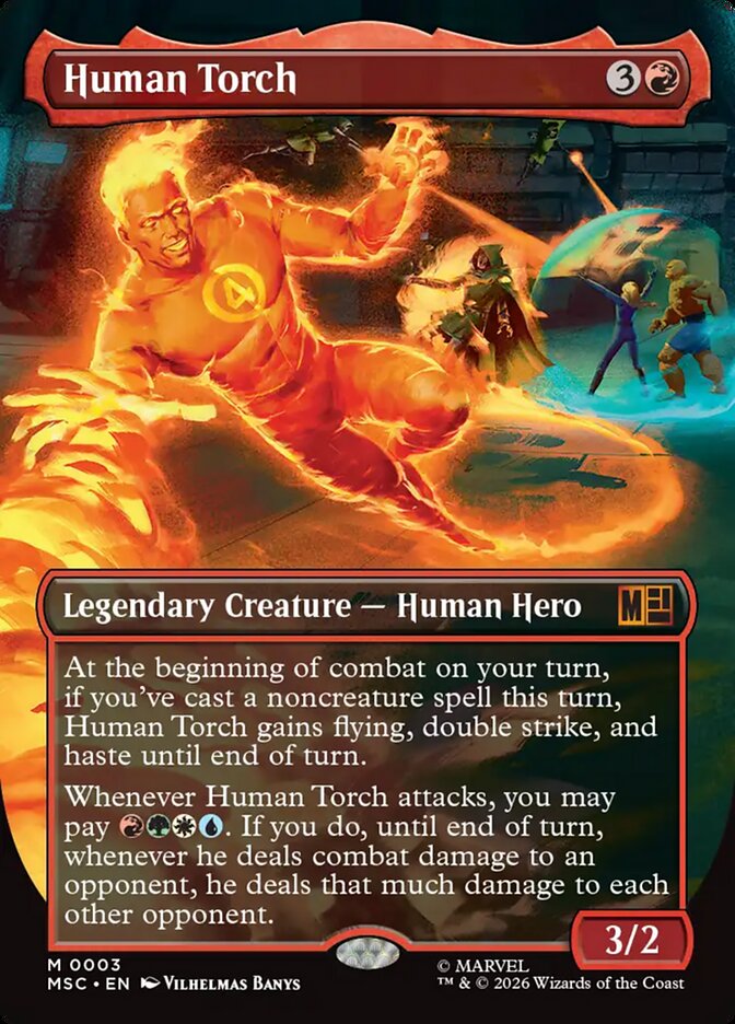 Human Torch 3 (Commander: Marvel Super Heroes)  - Borderless | Good Games Morley