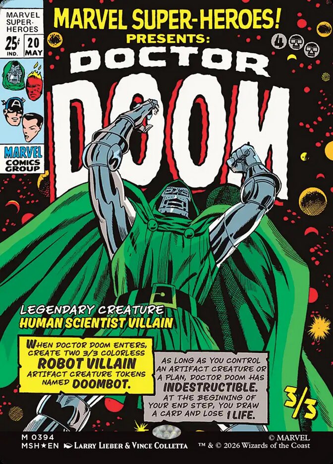 Doctor Doom 394 (Marvel Super Heroes)  - Borderless Foil | Good Games Morley