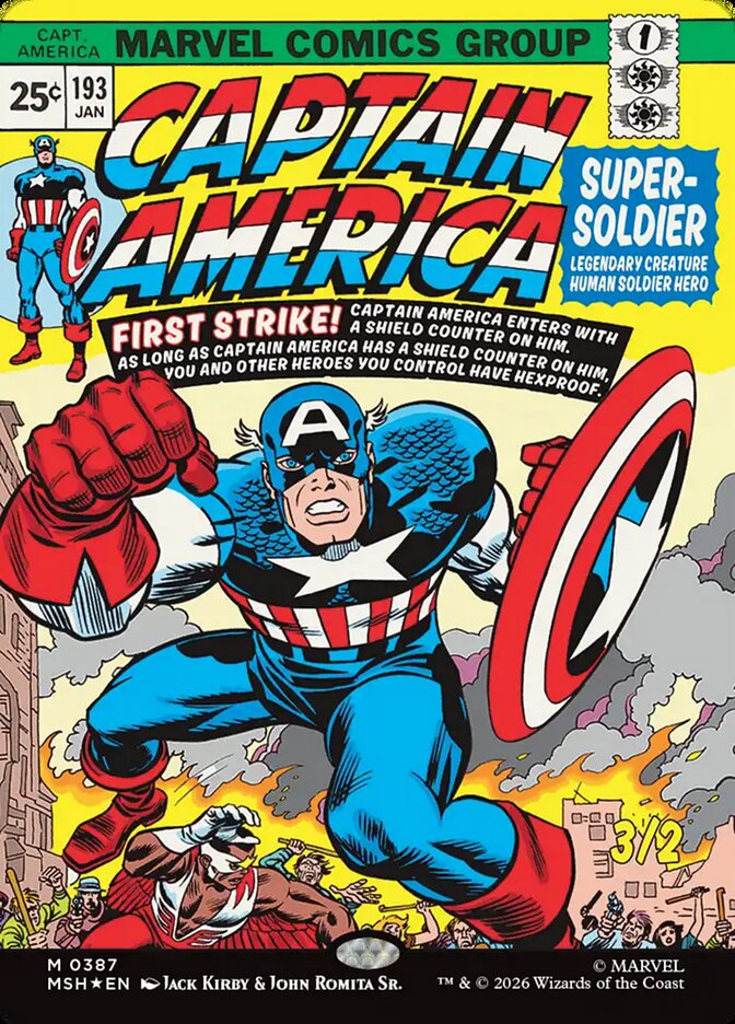 Captain America, Super-Soldier 387 (Marvel Super Heroes)  - Borderless Foil | Good Games Morley