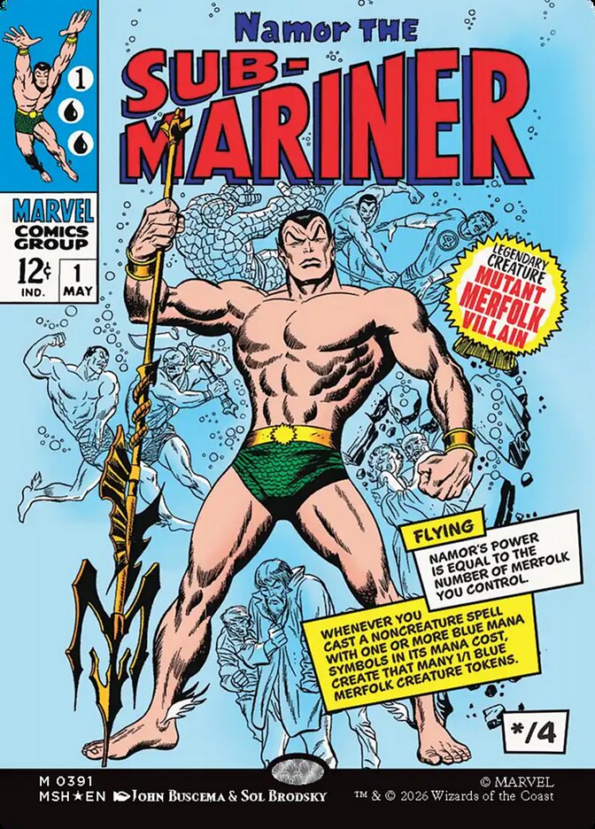 Namor the Sub-Mariner 391 (Marvel Super Heroes)  - Borderless Foil | Good Games Morley