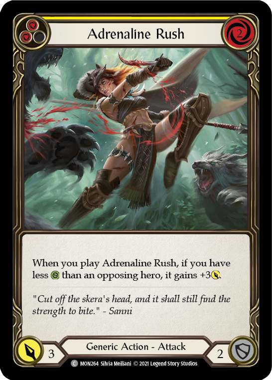 Adrenaline Rush (Yellow) [MON264-RF] (Monarch)  1st Edition Rainbow Foil | Good Games Morley