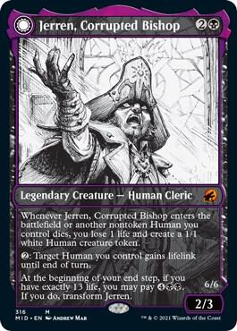 Jerren Corrupted Bishop Showcase 316/277 (Innistrad: Midnight Hunt)  - Foil | Good Games Morley