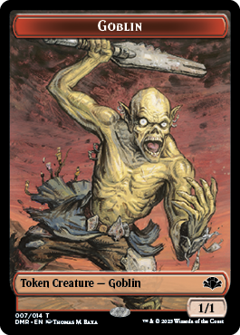 Goblin // Griffin Double-Sided Token [Dominaria Remastered Tokens] | Good Games Morley