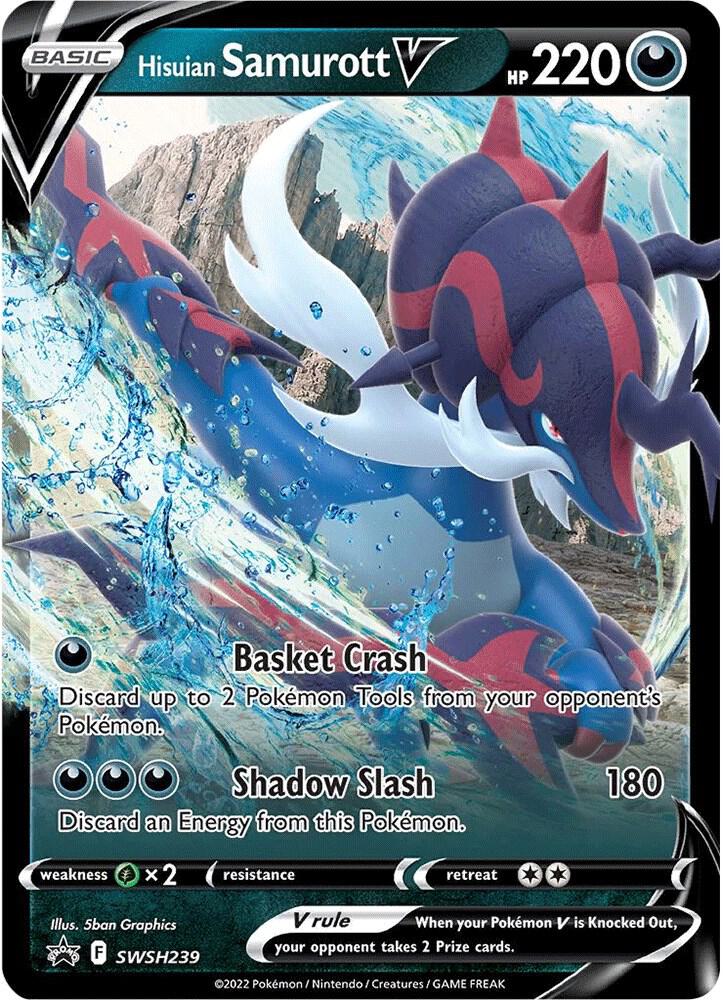 Hisuian Samurott V SWSH239 (SWSH: Sword & Shield Promo Cards)  - Holofoil | Good Games Morley