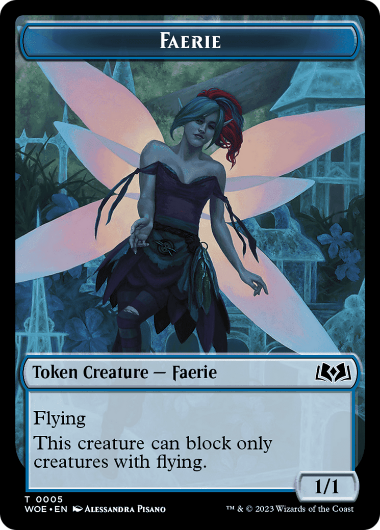 Faerie // Food (0010) Double-Sided Token [Wilds of Eldraine Tokens] | Good Games Morley