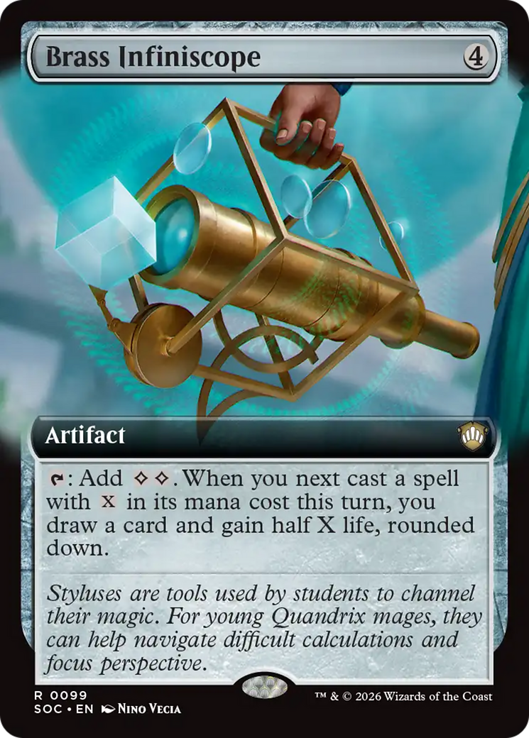 Brass Infiniscope (Extended Art) [Secrets of Strixhaven Commander] | Good Games Morley