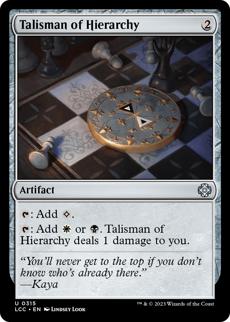 Talisman of Hierarchy [The Lost Caverns of Ixalan Commander] | Good Games Morley