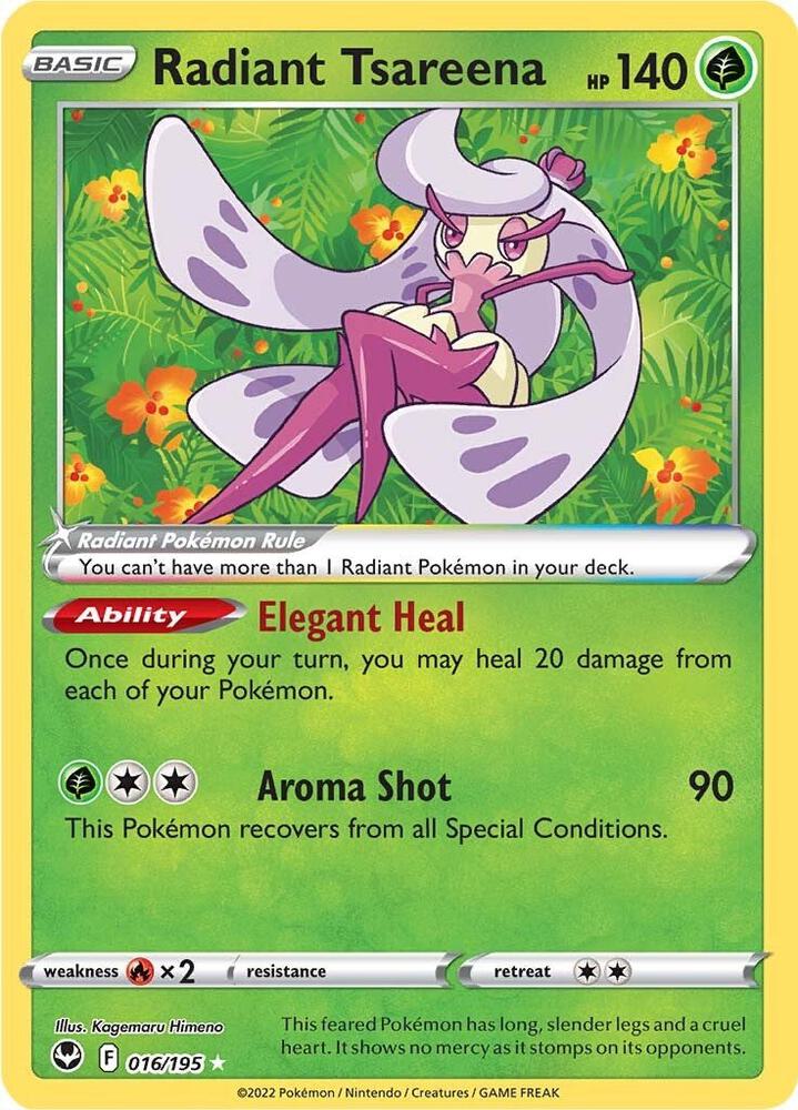 Radiant Tsareena 016/195 (SWSH12: Silver Tempest)  - Holofoil | Good Games Morley