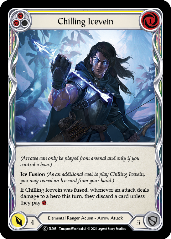 Chilling Icevein (Yellow) [U-ELE051] (Tales of Aria Unlimited)  Unlimited Rainbow Foil | Good Games Morley