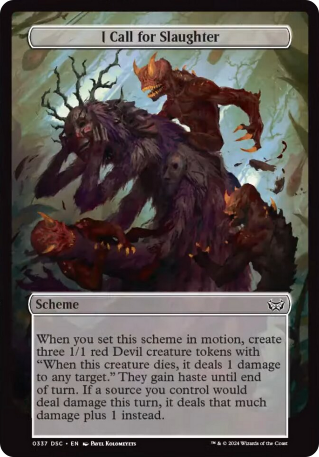 I Call for Slaughter (Full Art) [Duskmourn: Archenemy] | Good Games Morley