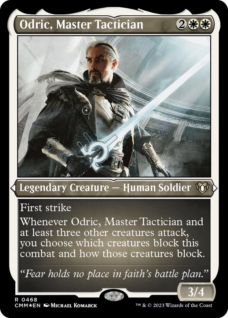 Odric, Master Tactician (Foil Etched) [Commander Masters] | Good Games Morley