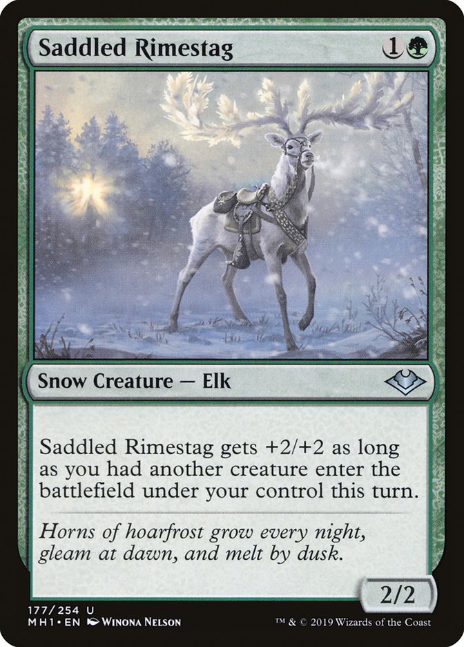 Saddled Rimestag 177/254 (Modern Horizons)  | Good Games Morley