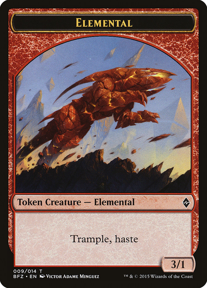 Elemental Token (009/014) [Battle for Zendikar Tokens] | Good Games Morley