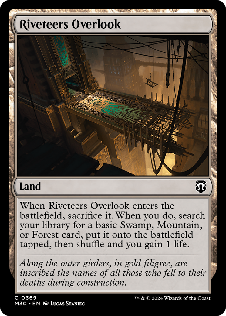 Riveteers Overlook (Ripple Foil) [Modern Horizons 3 Commander] | Good Games Morley