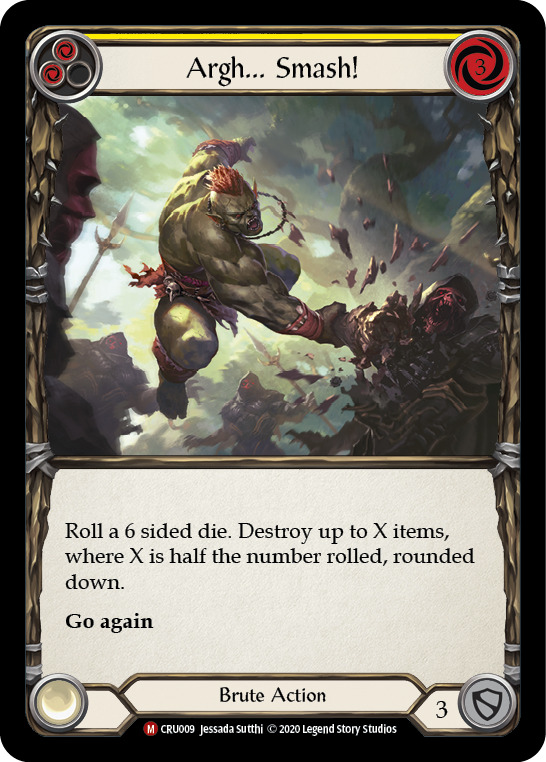 Argh... Smash! [CRU009] (Crucible of War)  1st Edition Rainbow Foil | Good Games Morley