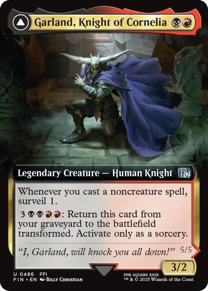 Garland, Knight of Cornelia // Chaos, the Endless 486/309 (FINAL FANTASY)  - Extended Art Foil | Good Games Morley