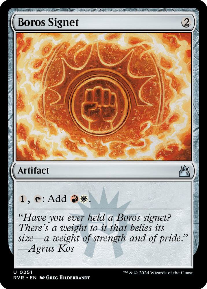 Boros Signet 251 (Ravnica Remastered)  - Foil | Good Games Morley