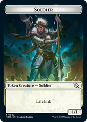Soldier // Teferi Akosa of Zhalfir Emblem Double-Sided Token [March of the Machine Tokens] | Good Games Morley