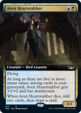 Aven Heartstabber Extended Art 433/281 (Streets of New Capenna)  - Foil | Good Games Morley