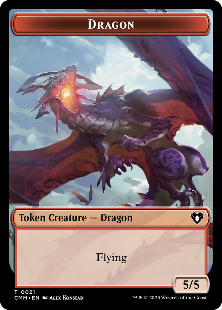 Dragon Token (21) [Commander Masters Tokens] | Good Games Morley