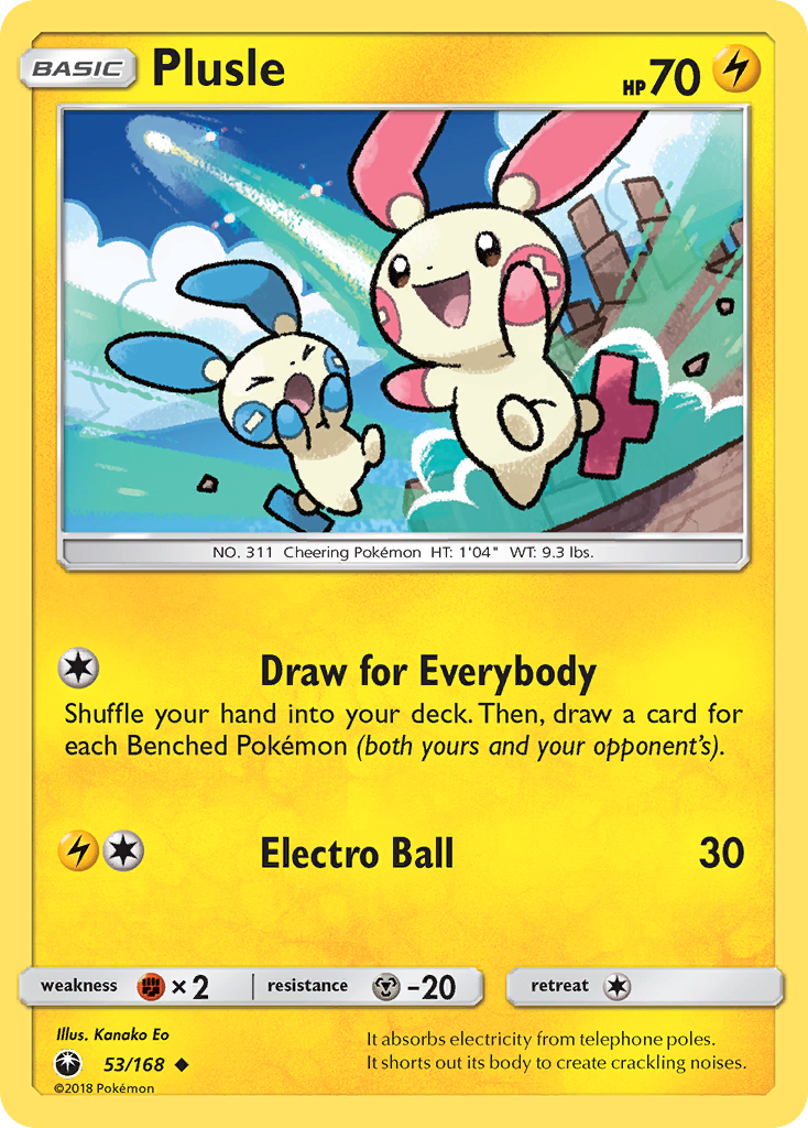 Plusle (53/168) [Sun & Moon: Celestial Storm] | Good Games Morley
