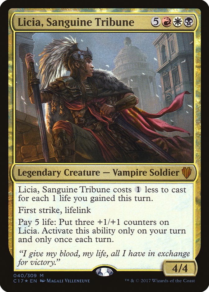 Licia, Sanguine Tribune 40/309 (Commander 2017)  - Foil | Good Games Morley