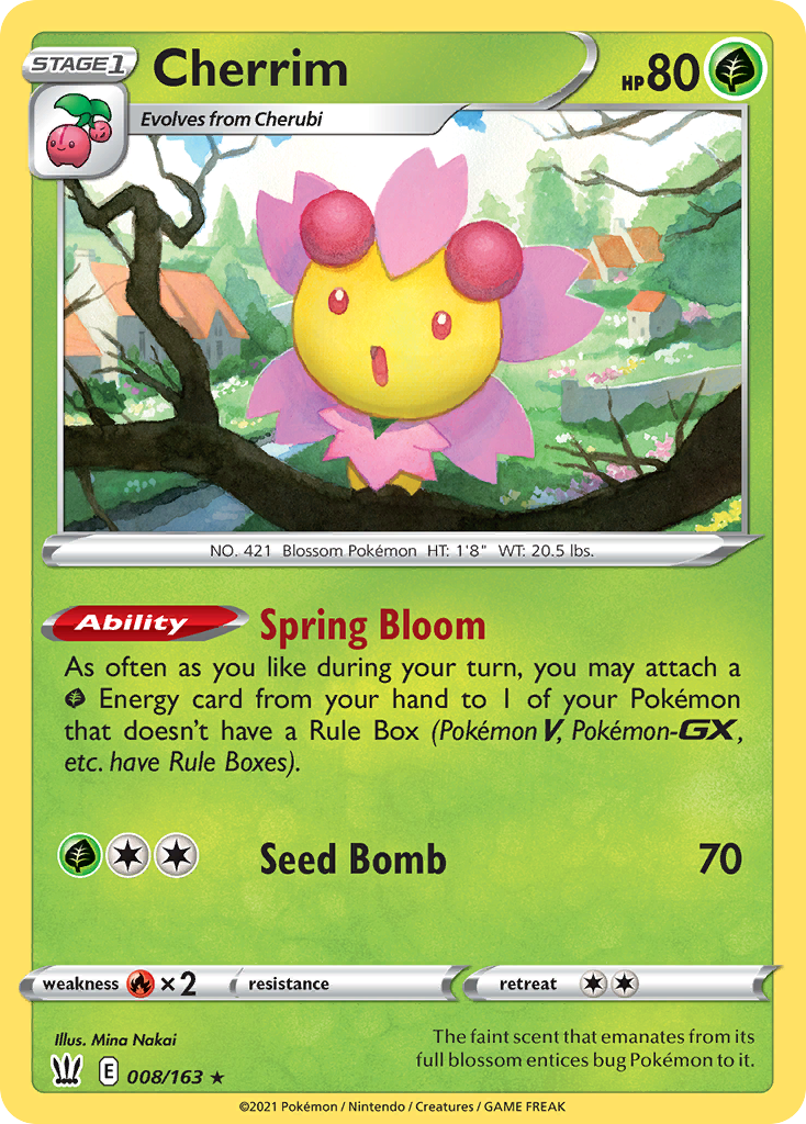 Cherrim (008/163) (Theme Deck Exclusive) [Sword & Shield: Battle Styles] | Good Games Morley