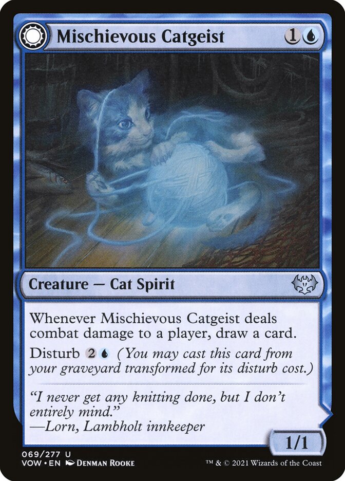 Mischievous Catgeist // Catlike Curiosity 69/277 (Innistrad: Crimson Vow)  | Good Games Morley